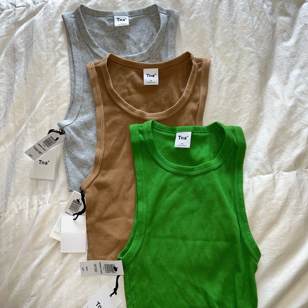 TNA Cropped Racer Tanks, bundle of 3! NWT